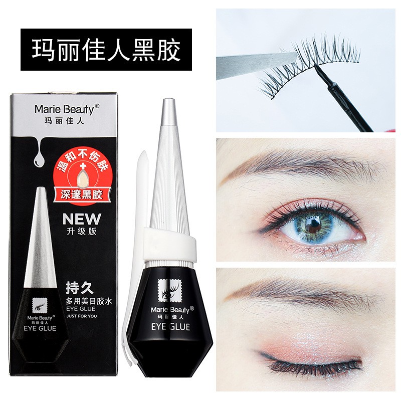 Nature fake eyelashes tweezer classic glue