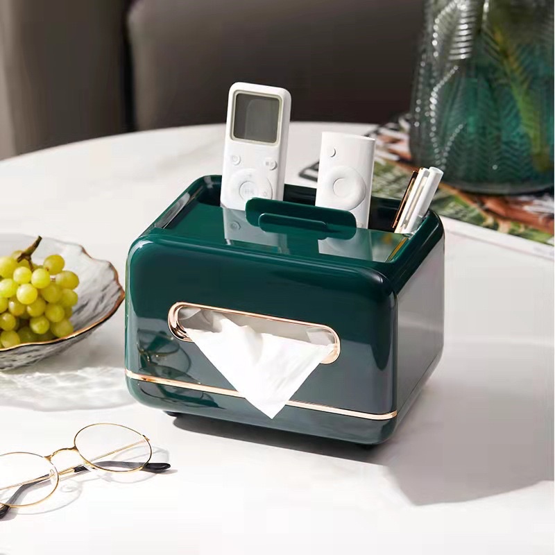 Multiple Tissue TV control organizer handphone holder brush box