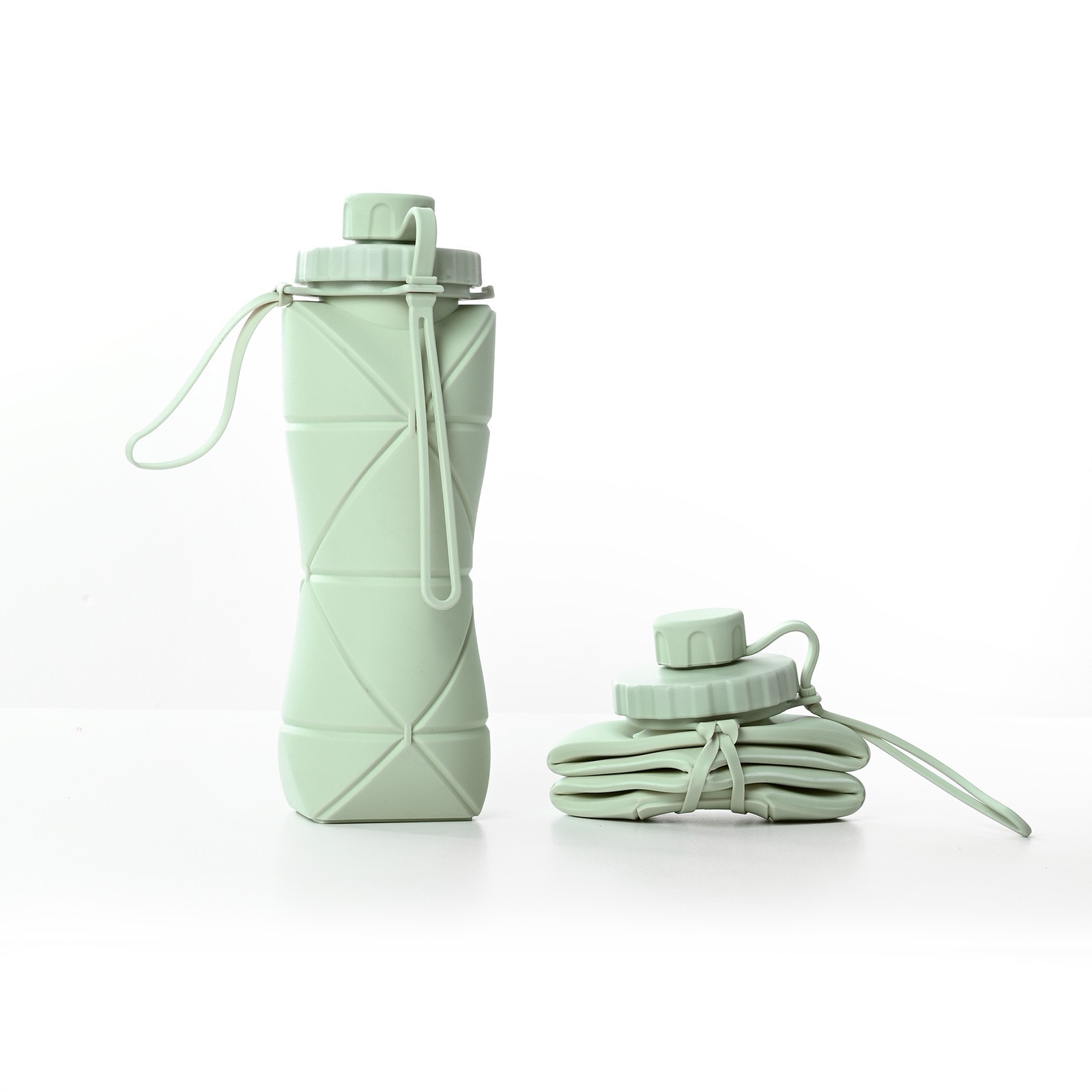 Travel silicone folding water bottle sports outdoor