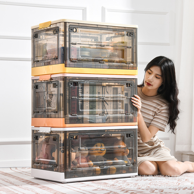 Foldable storage multiple stackable organizer